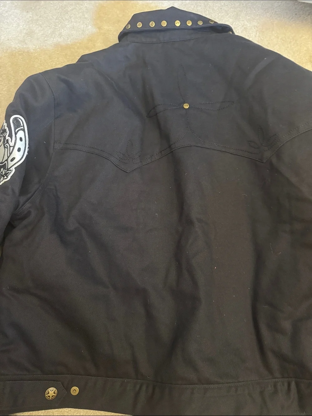Levi's Black Stud-Trim Bomber Jacket